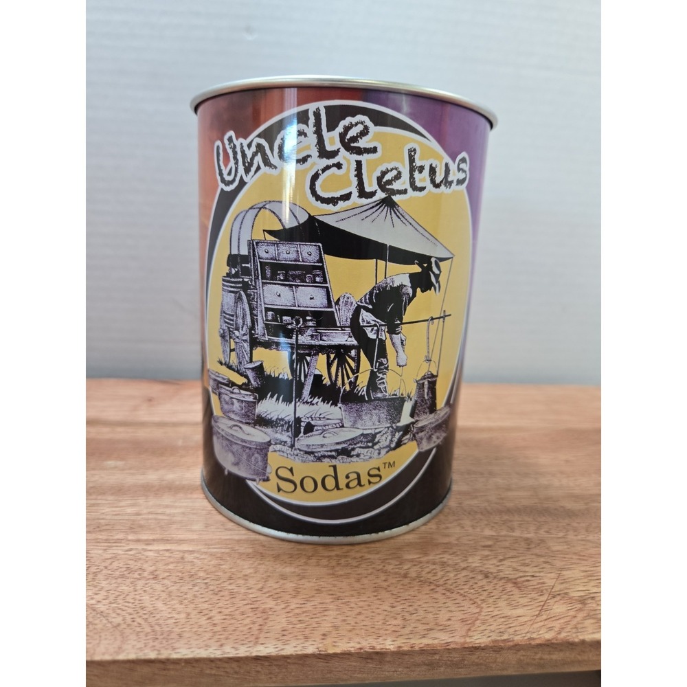 Uncle Cletus Sodas Metal Camp Mug Western‎ Cowboy Novelty Tin Cup